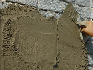 Expanded metal used for plastering to keep the wall surface from cracking.