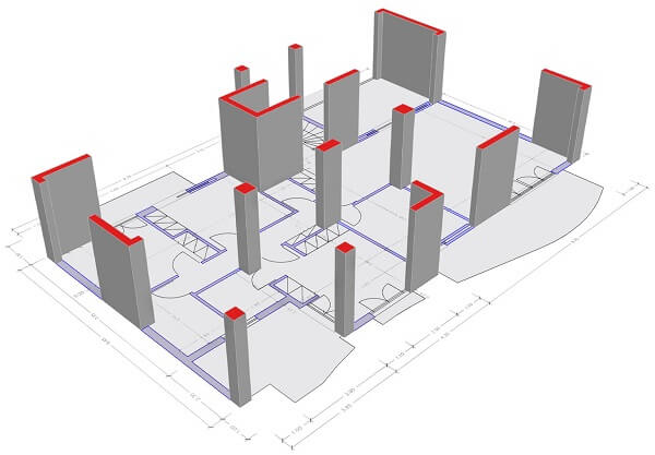 Column supported shear walls.