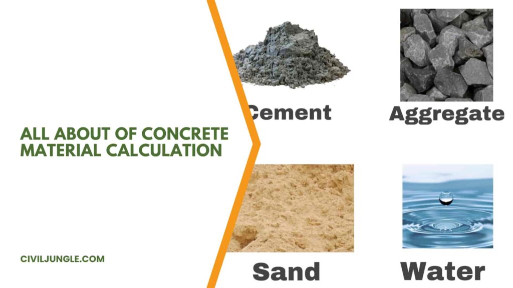 all about of Concrete Material Calculation