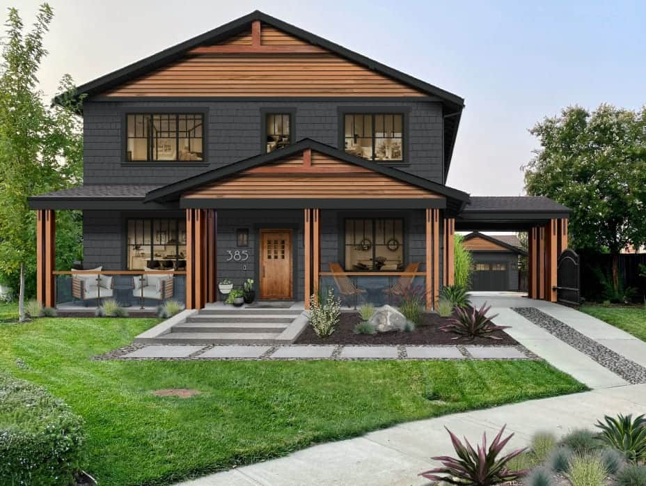 Dark Gray House Color Combinations