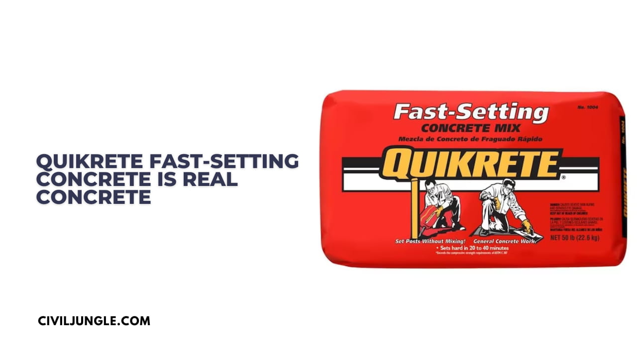 Quikrete Fast-Setting Concrete Is Real Concrete