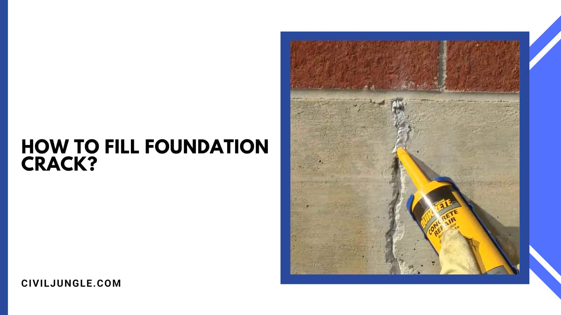 How to Fill Foundation Crack?