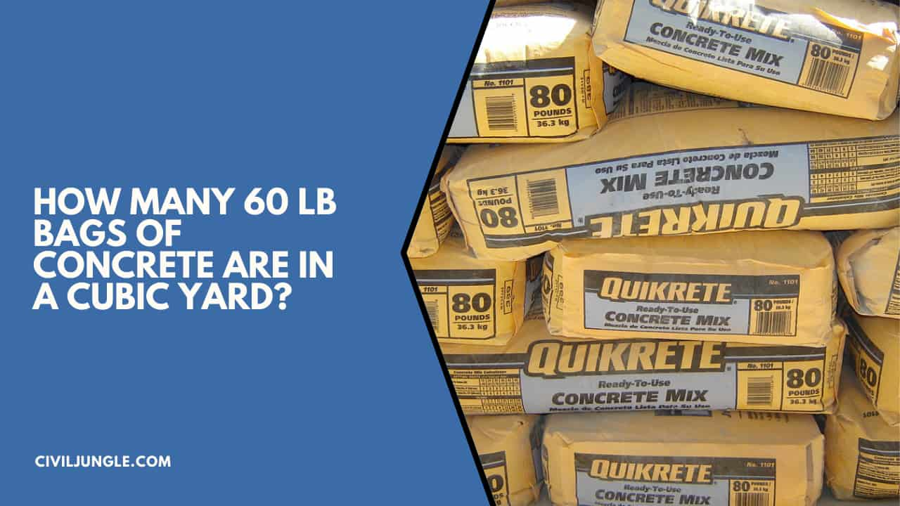 How Many 60 Lb Bags of Concrete Are in a Cubic Yard?