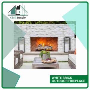 White Brick Outdoor Fireplace