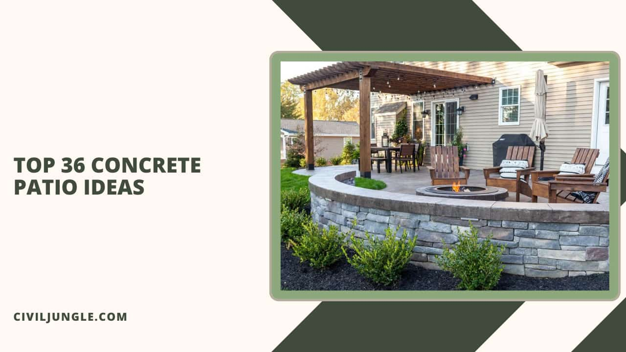 Top 36 Concrete Patio Ideas