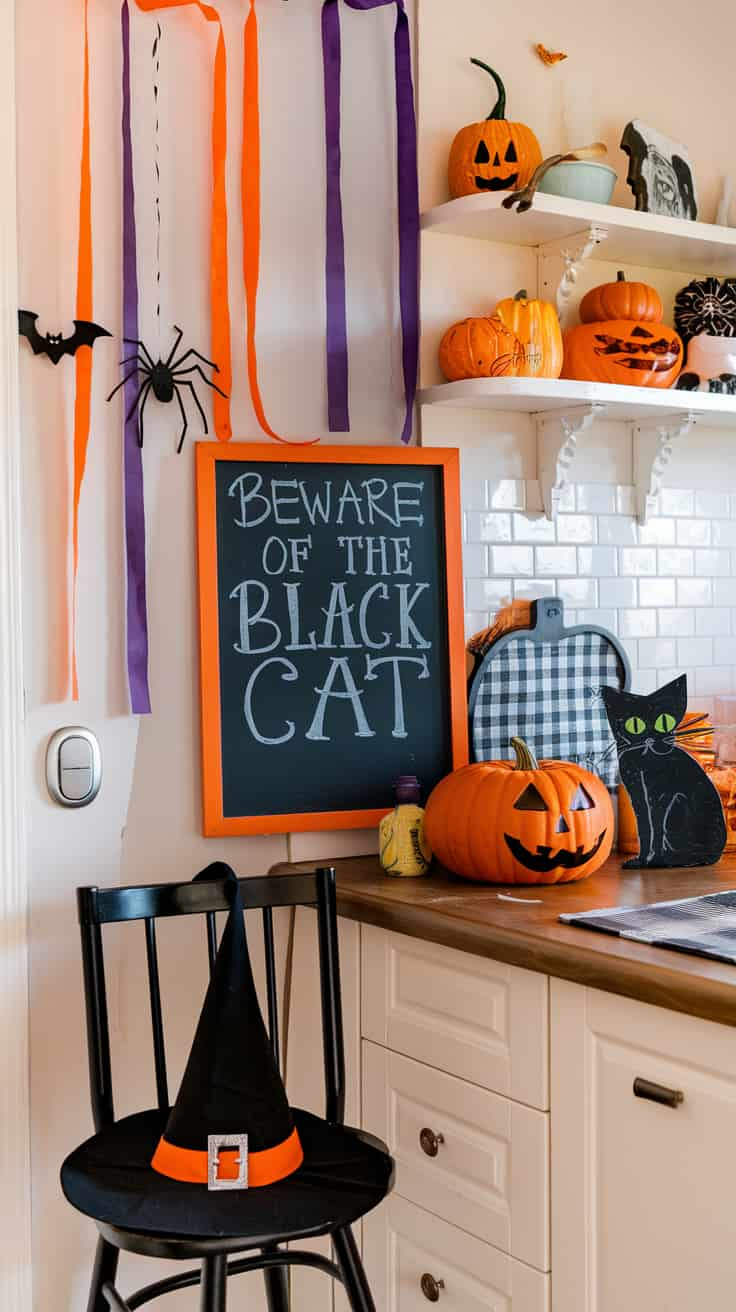 Hang Halloween Banners and Signs