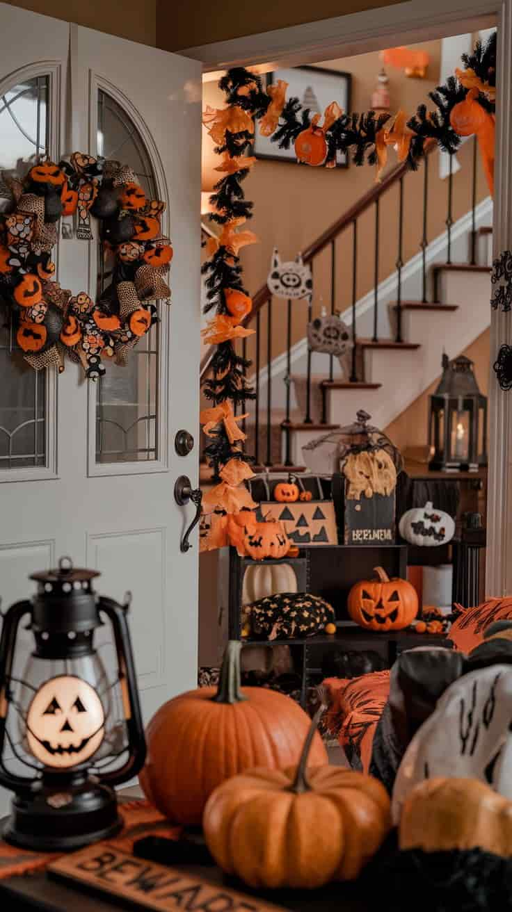 Use Halloween-Themed Wreaths